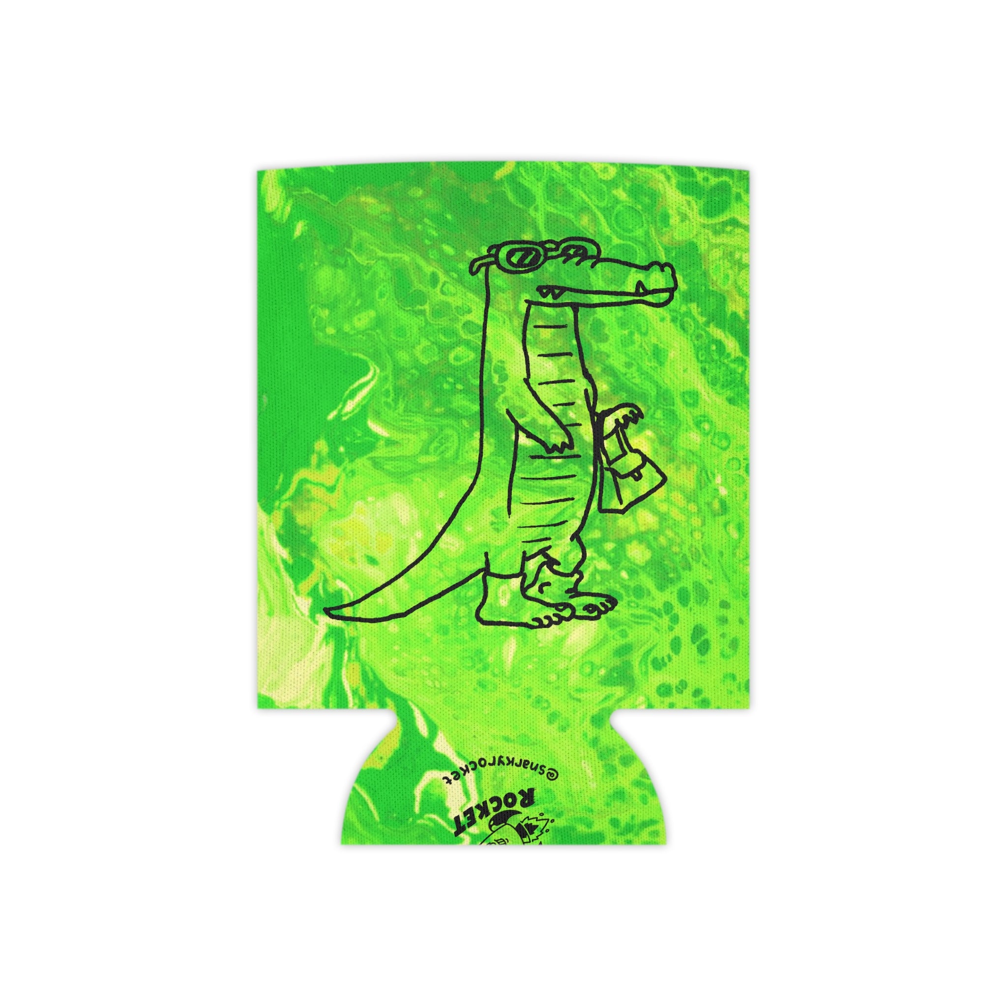 Alligator with people shoes Can Cooler