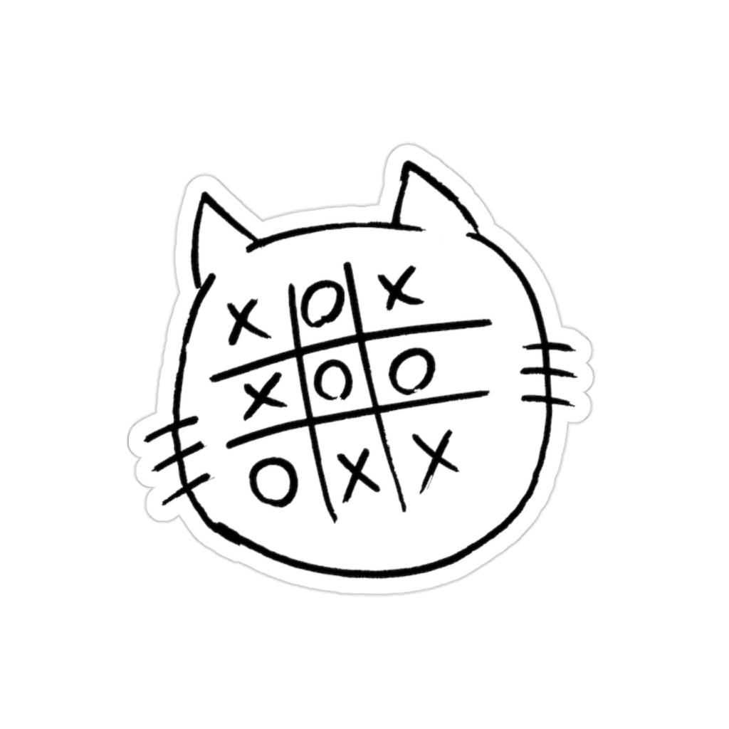 Cat’s Game Transparent Outdoor Sticker