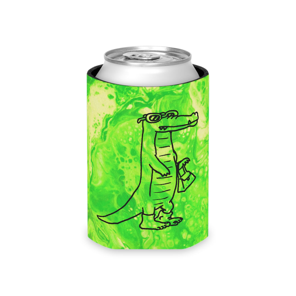 Alligator with people shoes Can Cooler