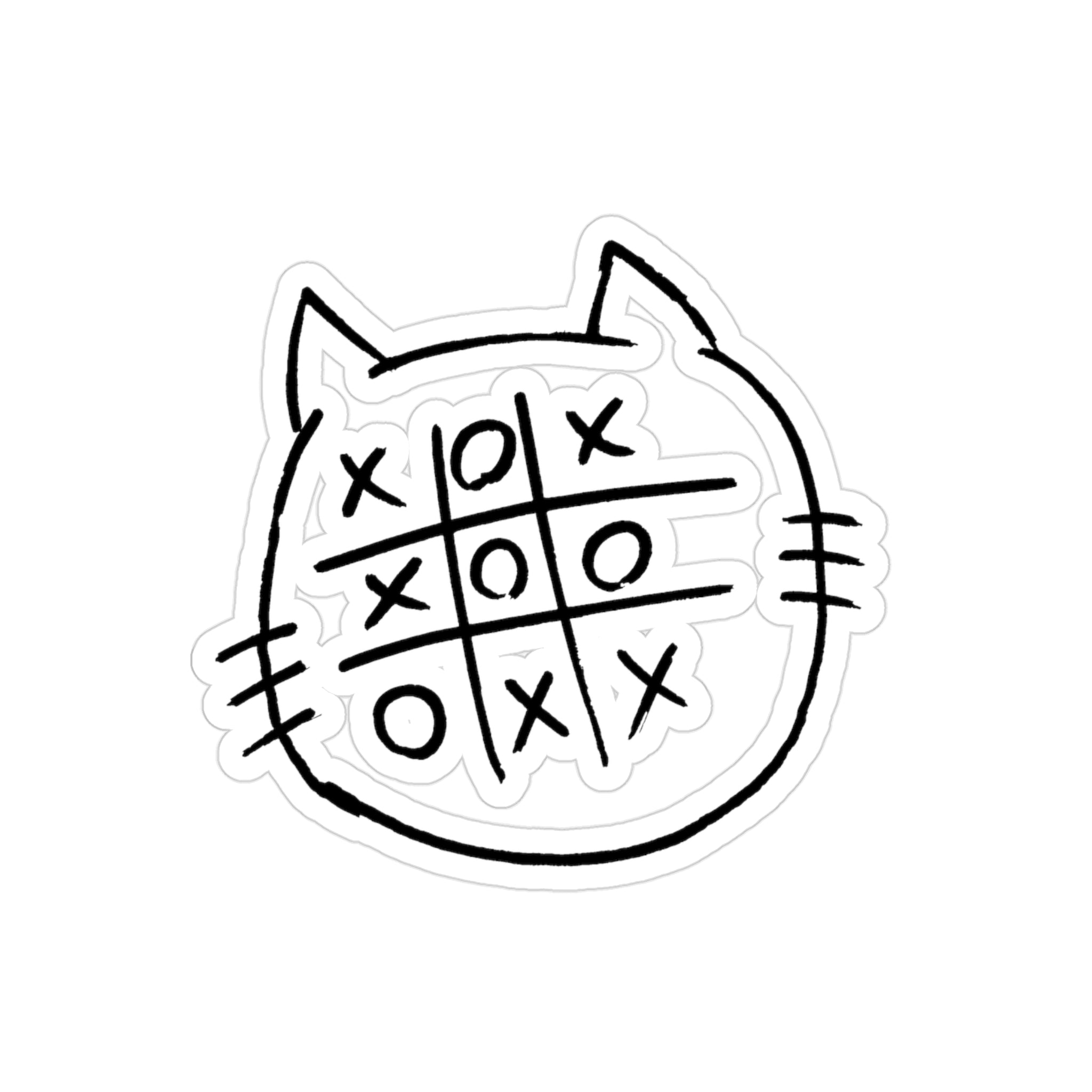 Cat’s Game Transparent Outdoor Sticker